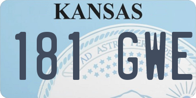 KS license plate 181GWE
