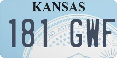 KS license plate 181GWF