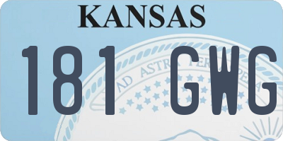 KS license plate 181GWG