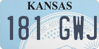 KS license plate 181GWJ