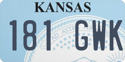 KS license plate 181GWK