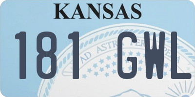 KS license plate 181GWL