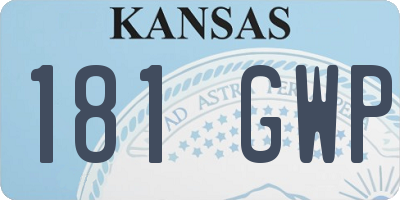 KS license plate 181GWP