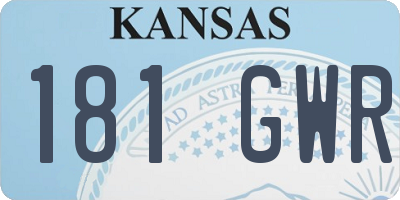 KS license plate 181GWR