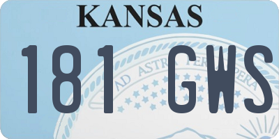 KS license plate 181GWS