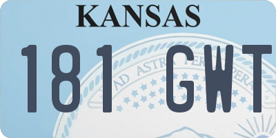 KS license plate 181GWT