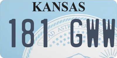 KS license plate 181GWW