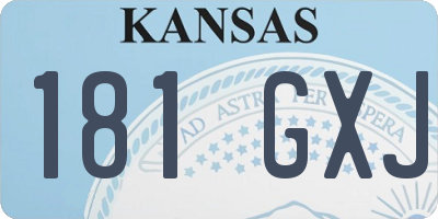 KS license plate 181GXJ