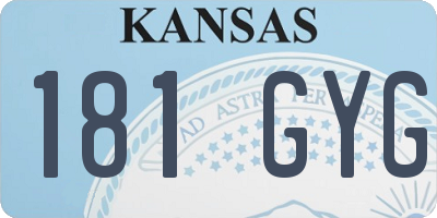 KS license plate 181GYG