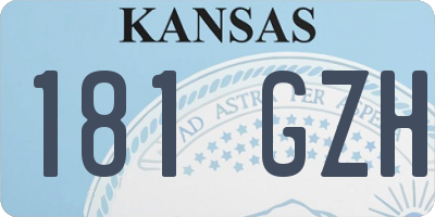 KS license plate 181GZH