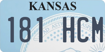 KS license plate 181HCM