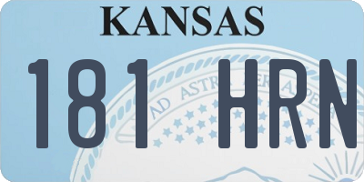 KS license plate 181HRN
