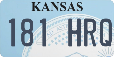 KS license plate 181HRQ