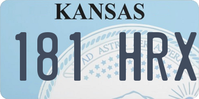 KS license plate 181HRX
