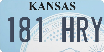 KS license plate 181HRY