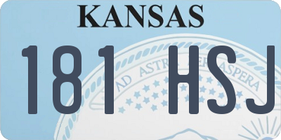 KS license plate 181HSJ