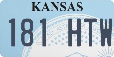 KS license plate 181HTW