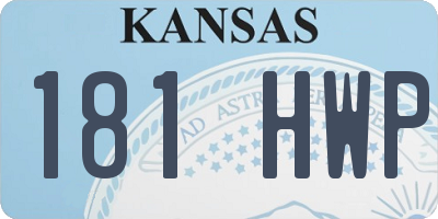 KS license plate 181HWP