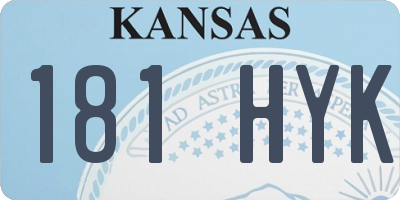 KS license plate 181HYK
