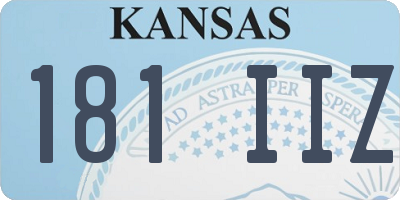 KS license plate 181IIZ