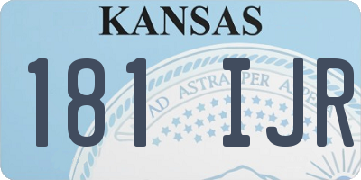 KS license plate 181IJR
