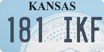 KS license plate 181IKF