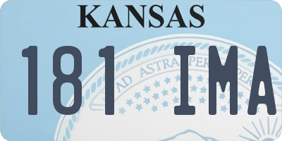 KS license plate 181IMA