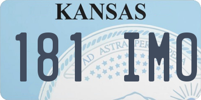 KS license plate 181IMO