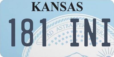 KS license plate 181INI