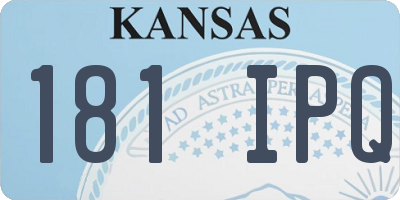KS license plate 181IPQ