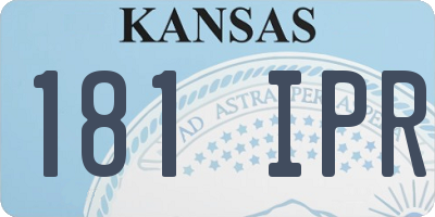KS license plate 181IPR
