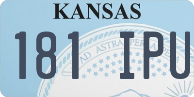 KS license plate 181IPU