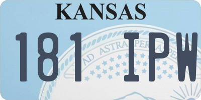 KS license plate 181IPW