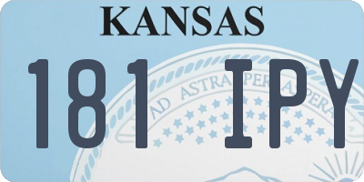KS license plate 181IPY