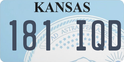KS license plate 181IQD
