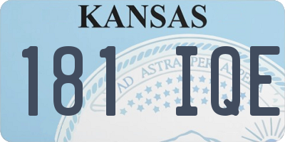 KS license plate 181IQE
