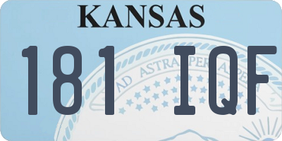 KS license plate 181IQF
