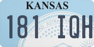 KS license plate 181IQH
