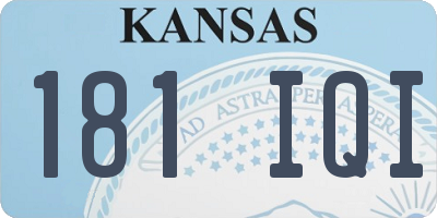 KS license plate 181IQI