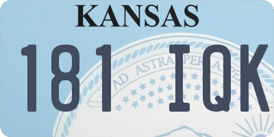 KS license plate 181IQK