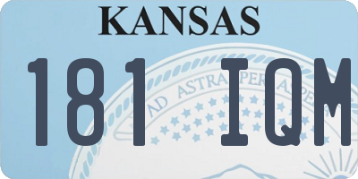 KS license plate 181IQM