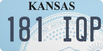 KS license plate 181IQP