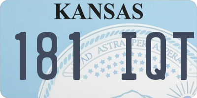 KS license plate 181IQT
