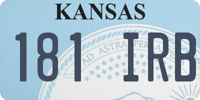 KS license plate 181IRB