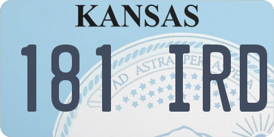 KS license plate 181IRD