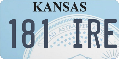 KS license plate 181IRE