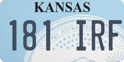 KS license plate 181IRF