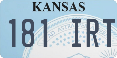 KS license plate 181IRT