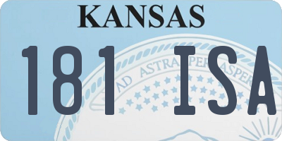 KS license plate 181ISA