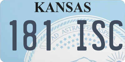KS license plate 181ISC